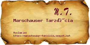 Marschauser Tarzícia névjegykártya
